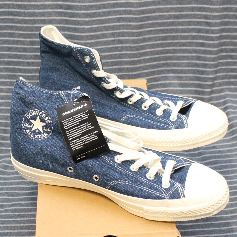 Denim Chuck Taylor Converse in Egret